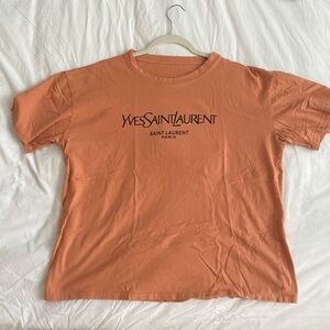 Oversized YVES SAINT LAURENT logo tee (YSL shirt)